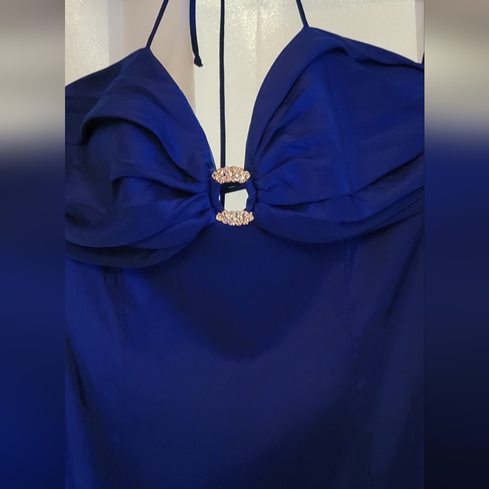* XSCAPE royal blue cocktail dress Final Discount - Picture 8 of 9